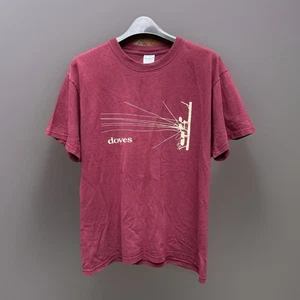 00s Doves Telegraph Band T Shirt Men’s Large Burgundy Indie Rock Vintage Rare! - Picture 1 of 11