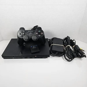 Sony PlayStation 2 SCPH-70011 Slim Console - Charcoal Black PS2 - Picture 1 of 11