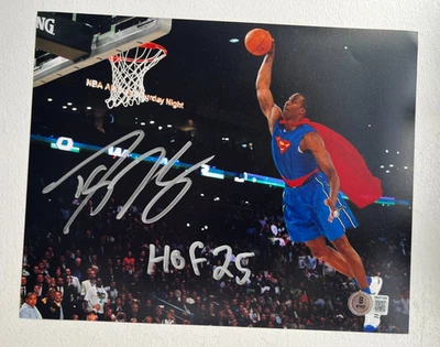 DWIGHT HOWARD SIGNED 8X10 PHOTO w/HOF 25 ORLANDO MAGIC SUPERMAN BECKETT BAS COA - Image 1 of 2