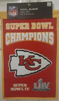 Kansas City Chiefs Super Bowl Liv Champions Banner Patrick Mahomes - Image 1 of 4