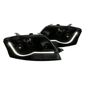 For Audi TT 99-06 Headlights Driver & Passenger Side Black/Smoke LED DRL Bar - Picture 1 of 12