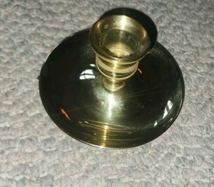 Small Brass Candlestick Holder 2.5 Inch Choad 4 Inch Wide - Picture 1 of 5