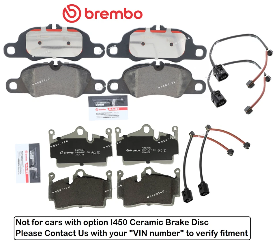 Pastilla de freno delantera trasera OES cerámica + sensor para Porsche 718 Boxster Cayman / Base T Foto 1 de 1