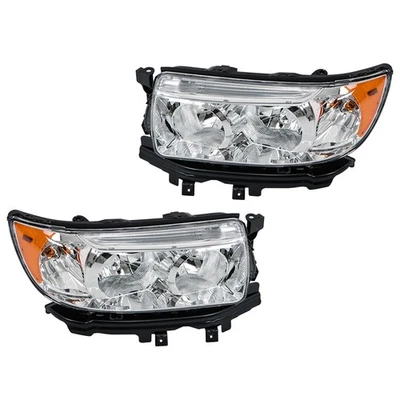 For 2006-2008 Subaru Forester Wagon Headlights Driver+Passenger Side Pair Clear - Image 1 of 4