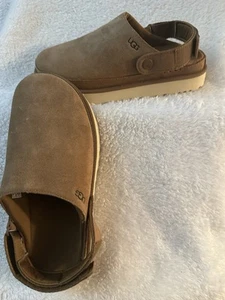 UGG Slipper Pantolette mit Adj. Rückengurt (goldbraun) NEU! STYLING! Wmn Größe 9 - Bild 1 von 14