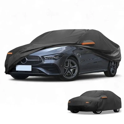 Car Cover Waterproof All Weather for Mercedes Benz CLA 2013-2024 Black 210D-PU - Image 1 of 4