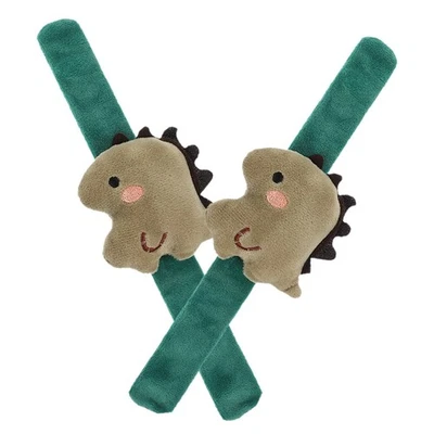  2 Stück Cartoon-Slap-Armbänder, simulierte Tier-Slap-Armbänder, gefüllte - Bild 1 von 4
