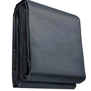 10x12 Feet Waterproof Tarp with Grommets and Elastic Loops, Black, Multi-Purp... - Picture 1 of 7