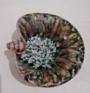 Fratelli Fanciullacci Mid Century Italian studio art pottery shell dish signed - Picture 1 of 4