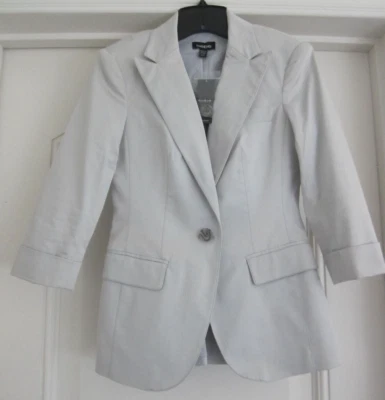 全新带标签 - Bebe 棉西装外套 - 浅灰色 - 尺寸 4P — 第 1/4 张图片