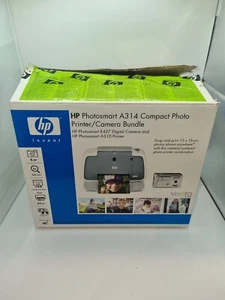 HP Photosmart A314 Photo Printer Portable Photo Studio  CAMERA INCLUDED - Picture 1 of 10