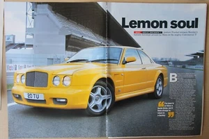 Original 2001 BENTLEY CONTINENTAL T, Autocar magazine extract, Driving Report - Picture 1 of 1