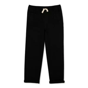 Wonder Nation Pull On Pants Boys Black  Reinforced Knee Pockets Many sizes NEW - Picture 1 of 5
