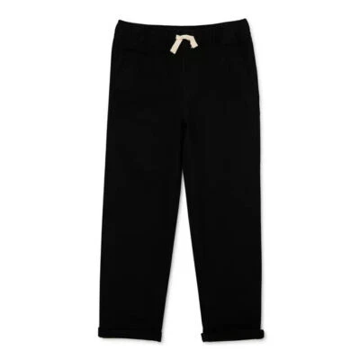 Wonder Nation Pull On Pants Boys Black  Reinforced Knee Pockets Many sizes NEW - Image 1 of 4