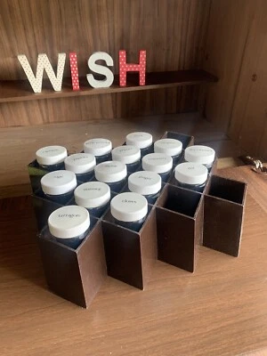 Brown Honeycomb Wall Spice Rack MCM Vintage Retro Copco Lubge-Randel - Image 1 of 4