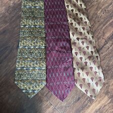 3- All Silk Tie BILL BLASS Striped Solid Paisley Men Formal Business Necktie