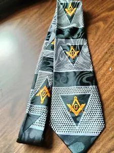 Brilliant Mason, Masonic, Blue Lodge, Fraternal Men's necktie, New! #20 - Picture 1 of 1