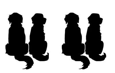 SIGNAGE CAFE Golden Retriever Buddies Two Black Vinyl Decal Car Window Laptop Tablet notebook