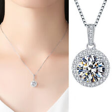 Valentings Gift Diamond 925 Sterling Silver Necklace For Her Valenting's Day UK