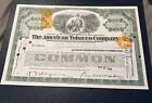 The American Tobacco Company Stock Certificate (cancelled)  Sept. 17, 1954