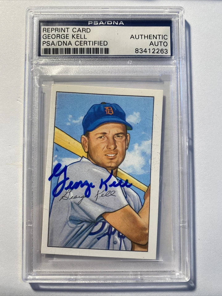 1987 CCC 1952 Bowman Reprint #75 George Kell PSA AUTOGRAPHED Card Red Sox - Image 1 of 1