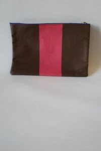 Womens MZ Wallace Green & Coral Color Combo Coated Material Clutch * - Picture 1 of 5