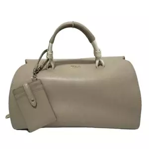 Auth FURLA - Beige Cream Leather Handbag - Picture 1 of 17