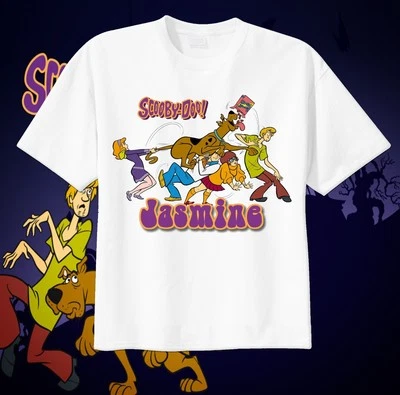 Scooby Doo Camiseta Personalizada Cumpleaños Shaggy, Velma, Daphne, Fred Foto 1 de 3