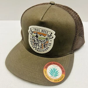 Sendero Provisions Co. Trail Boss Trucker Hat Cap Snapback Adjustable Brown - Picture 1 of 5