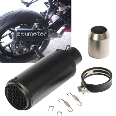 Silenciador de tubo de escape modificado de entrada universal de 38-51 mm de acero inoxidable para motocicleta Foto 1 de 3