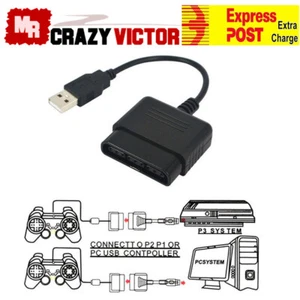 Playstation 2 PS2 Controller to Playstation 3 PS3 PC USB Adapter Converter Cable - Picture 1 of 5