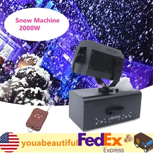 Macchina da neve 2000 W 110 V LED palco DJ macchina fiocco di neve decorazione festa di Natale con telecomando - Foto 1 di 13