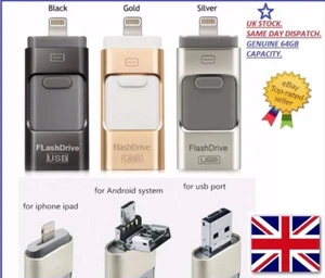 USB i-Flash Laufwerk 64GB OTG Disk Storage Memory Stick für iPhones/Android - Bild 1 von 5