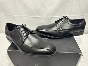 ALFANI Dress Shoes Black Faux/Synthetic Patent Oxford Men’s Size 10W - Picture 1 of 11