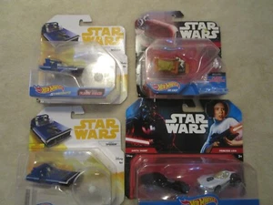Set of 4 Hot Wheels Star Wars Diecast Vehicles - Picture 1 of 6