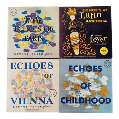 Lot Of 4 George Feyer Piano Records 10 Inch 33 Rpm LP Vox Foto 1 de 4