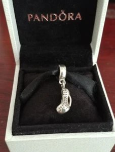 Authentic Pandora Silver Sparkling Stiletto Heels Shoe Charm Bead Pendant 4Brace - Picture 1 of 20
