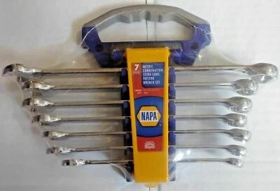Napa 90933 7PC. Full Polish Extra Long Pattern Combination Wrench Set Metric - Image 1 of 2