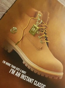 Foot Locker Timberland "Im An Instant Classic" Ad 7.5" X 10.5" Reflective Effect - Picture 1 of 3