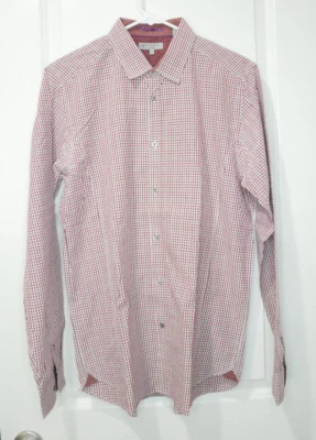 Camisa Ted Baker cuello extendido a cuadros roja talla 4 ¡USADA EN EXCELENTE ESTADO! Foto 1 de 4