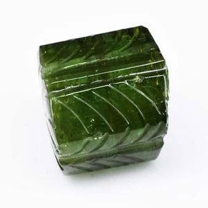 57.75 Ct Natural Green Tourmaline GTL Certified Carving Gemstone Untreated - Picture 1 of 5