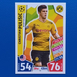 Match Attax UEFA Champions League 2017/18 17/18 Christian Pulisic #99 RC - Picture 1 of 4