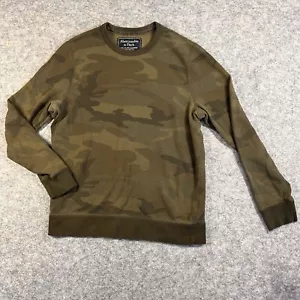 Abercrombie & Fitch Camo Sweatshirt Women’s Small Camouflage Green Grunge - Picture 1 of 5
