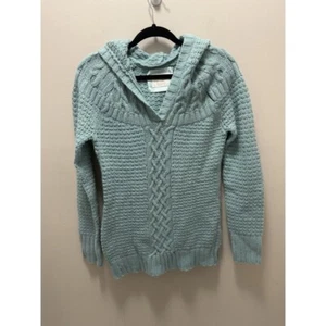 Old Navy Hooded Knitted Sweater Angora Rabbit Hair Blend Size L - Picture 1 of 8