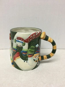 ZERTIFIZIERT INTERNATIONAL SUSAN WINGET WEIHNACHTEN SCHNEEMANN 3-D GROSSE TASSE/TASSE 16oz - Bild 1 von 5