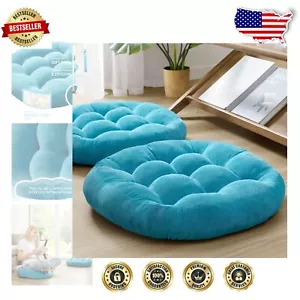 Soft and Comfortable Turquoise Floor Cushions - Perfect for Indoor & Outdoor Use - Picture 1 of 9