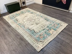 Alfombra turca, alfombra de dormitorio, alfombra Oushak grande, alfombra de área vintage, 6 x 9,5 pies - Imagen 1 de 9