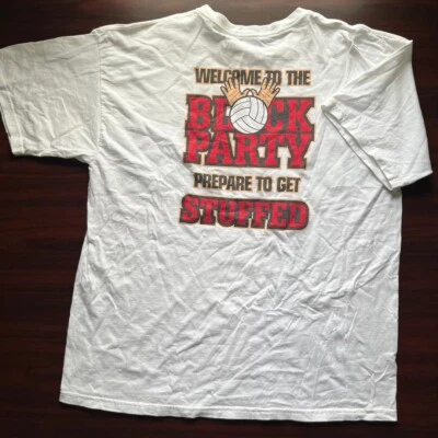 Vintage Volleyball Welcome To The Block Party T Shirt Size XL - Image 1 of 2