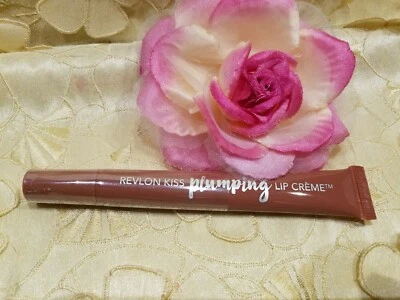 2-REVLON-KISS PLUMPING LIP CREME-#515 ALMOND SUEDE-0.25 OZ. GREAT SHADE!! NEW!! - Image 1 of 2
