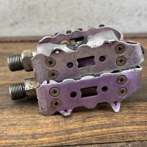 Vintage Odyssey Svelte Compe Pedals Purple MTB 1990s 90s Bike MTB 3D Violet - Picture 1 of 15
